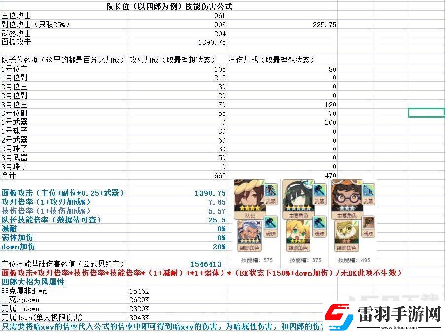 世界彈射物語傷害計(jì)算公式