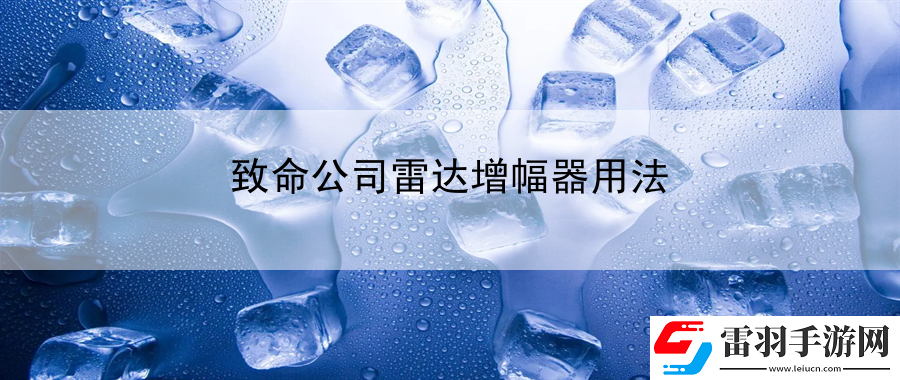 致命公司雷達(dá)增幅器用法