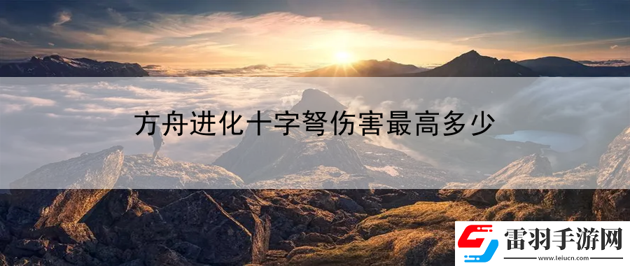 方舟進化十字弩傷害最高多少