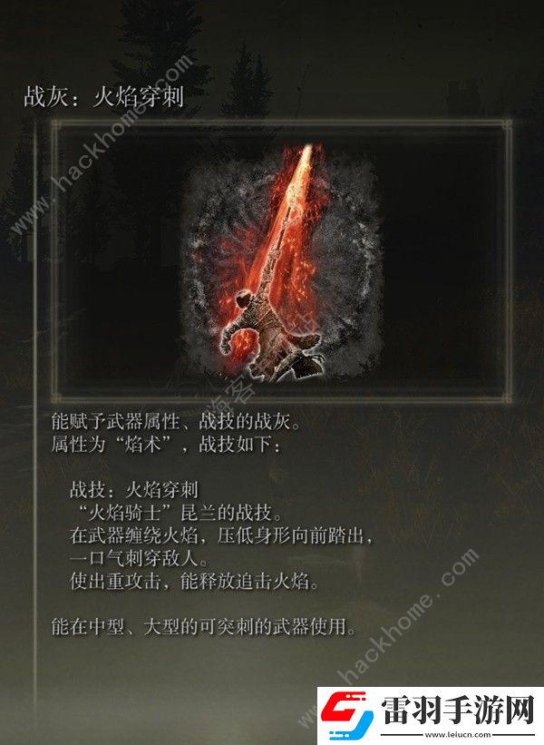 艾爾登法環(huán)DLC火焰騎士大劍護(hù)符怎么搭配
