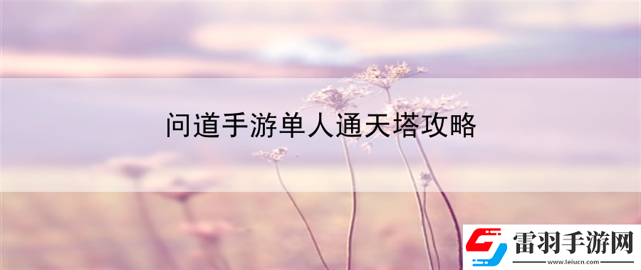問(wèn)道手游單人通天塔攻略