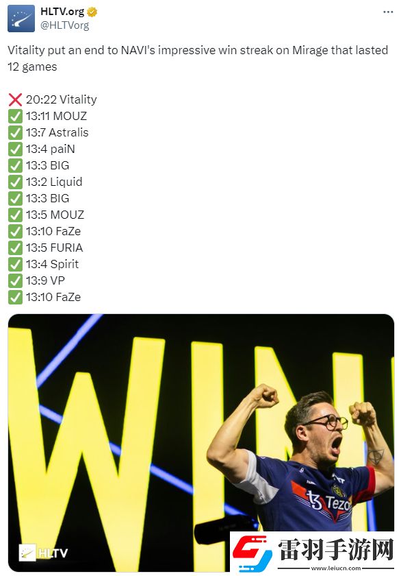 CS歷史單圖連勝紀錄盤點