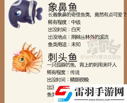 摩爾莊園刺頭魚、象鼻魚、彈簧魚在哪釣黑森林魚種出現(xiàn)時(shí)間及釣取技巧