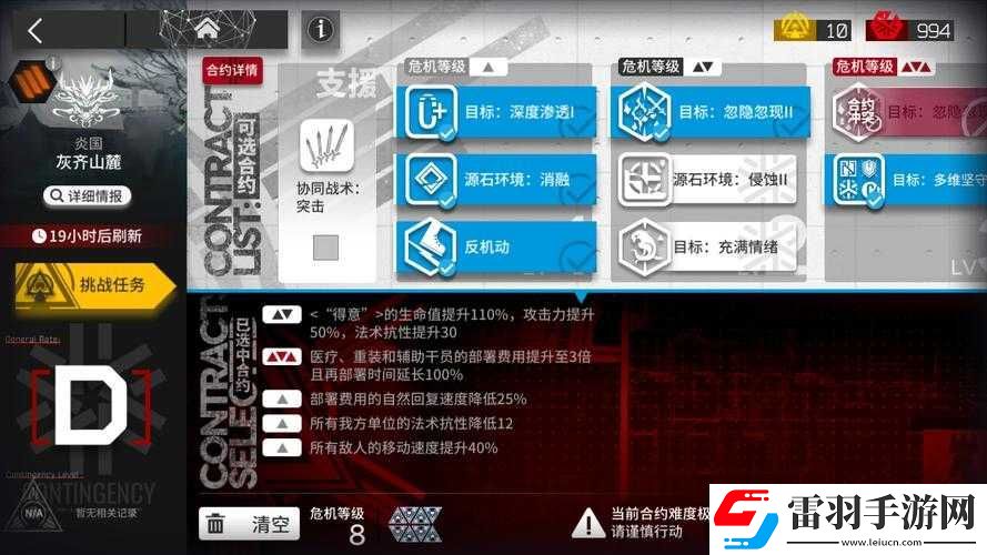 明日方舟灰齊山麓8級挑戰(zhàn)策略指南