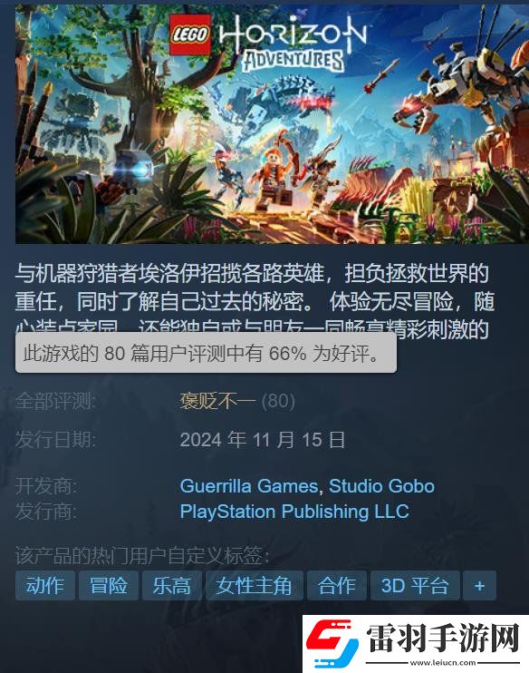 樂高地平線Steam褒貶不一網(wǎng)友
